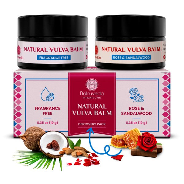 Natruveda Natural Vulva Balm | Discovery Pack | 0.35 oz (10 + 10 gm)